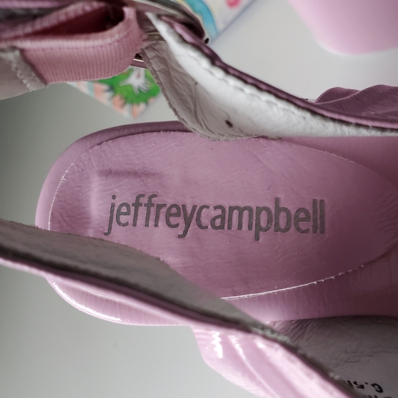 NEW Jeffrey Campbell Pink Patent ROCK-IT-2 Platform Sandals 6.5 - Picture 8 of 9